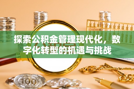玛家探索公积金管理现代化，数字化转型的机遇与挑战