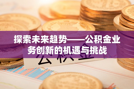 玛家探索未来趋势——公积金业务创新的机遇与挑战