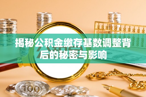 玛家揭秘公积金缴存基数调整背后的秘密与影响