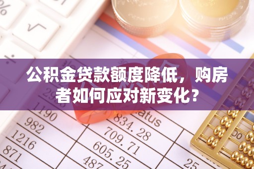玛家公积金贷款额度降低，购房者如何应对新变化？