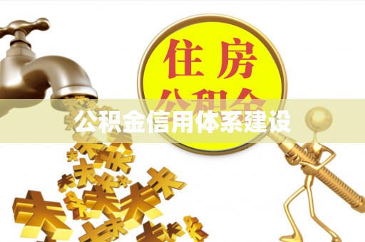 玛家公积金信用体系建设