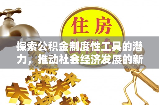 玛家探索公积金制度性工具的潜力，推动社会经济发展的新引擎