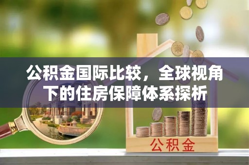 玛家公积金国际比较，全球视角下的住房保障体系探析
