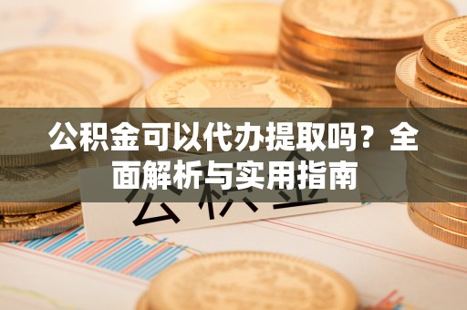 玛家公积金可以代办提取吗？全面解析与实用指南