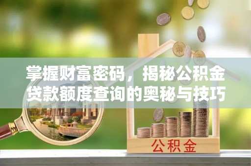 玛家掌握财富密码，揭秘公积金贷款额度查询的奥秘与技巧