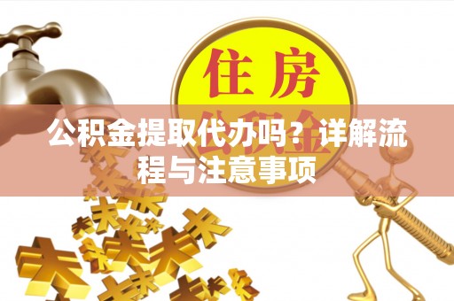 玛家公积金提取代办吗？详解流程与注意事项
