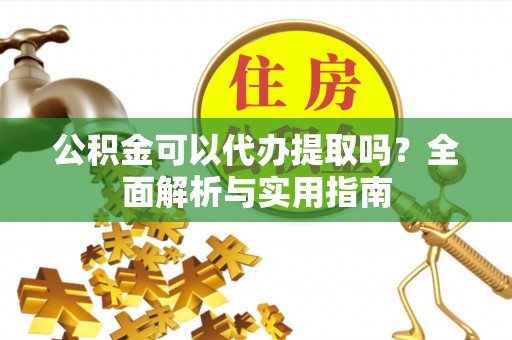玛家公积金可以代办提取吗？全面解析与实用指南
