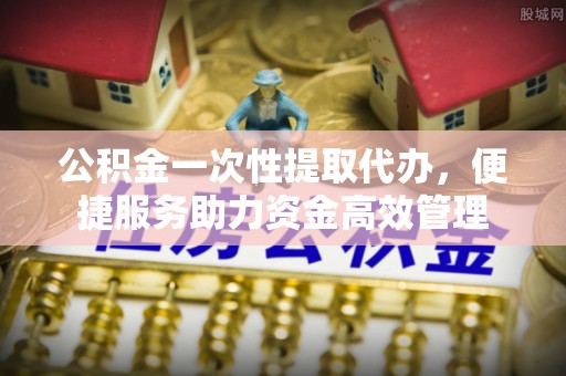 玛家公积金一次性提取代办，便捷服务助力资金高效管理