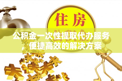 玛家公积金一次性提取代办服务，便捷高效的解决方案