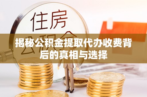 玛家揭秘公积金提取代办收费背后的真相与选择