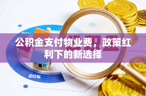 玛家公积金支付物业费，政策红利下的新选择