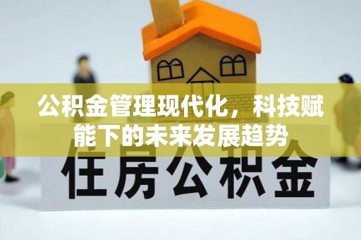 玛家公积金管理现代化，科技赋能下的未来发展趋势