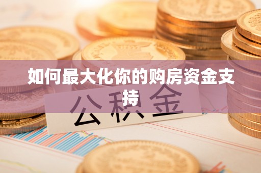 玛家如何最大化你的购房资金支持
